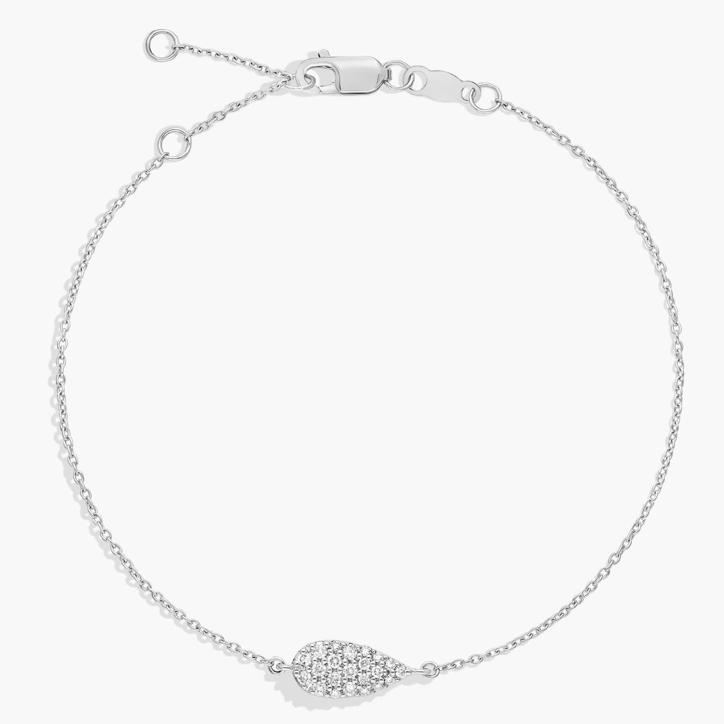 Pavé Diamond Pear Chain Bracelet