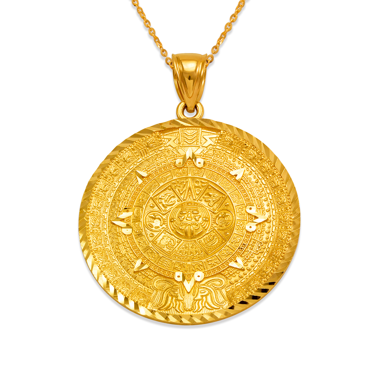 D/C Aztec Calendar Pendant