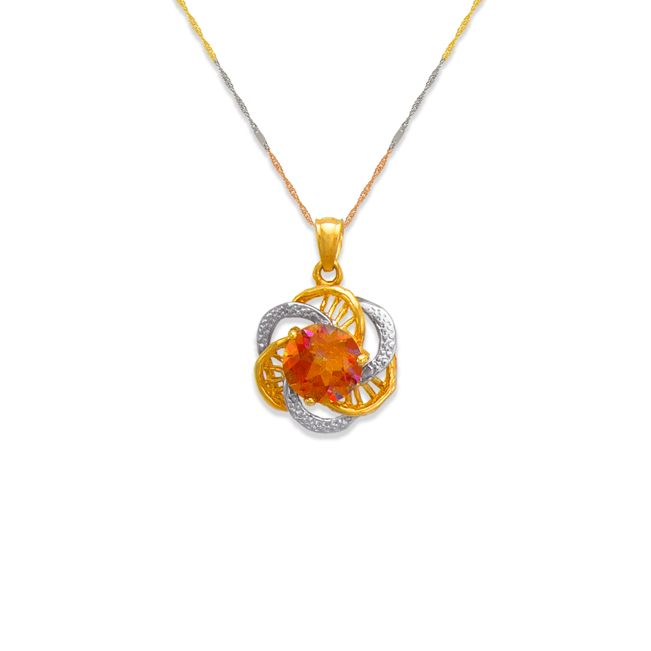 Hyacinth Topaz CZ Pendant