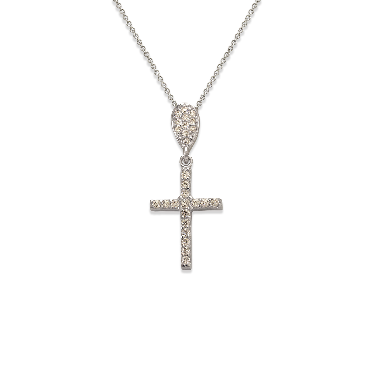 Fancy Cross CZ Pendant