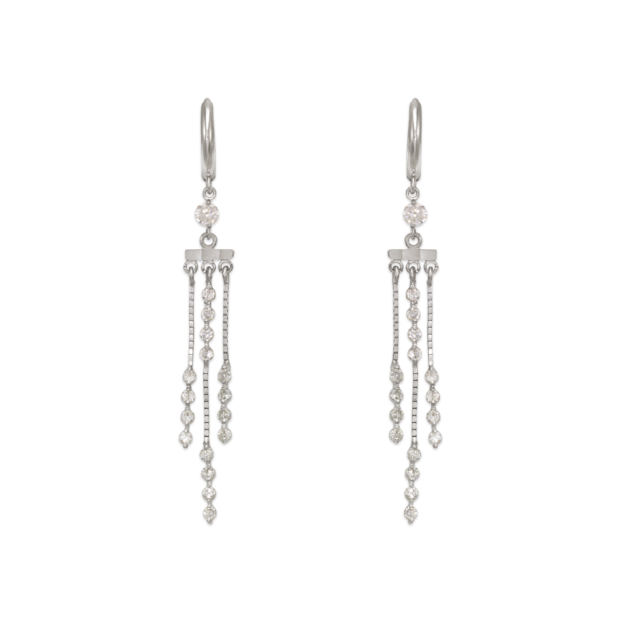 Fancy Chandelier Dangling CZ Earrings