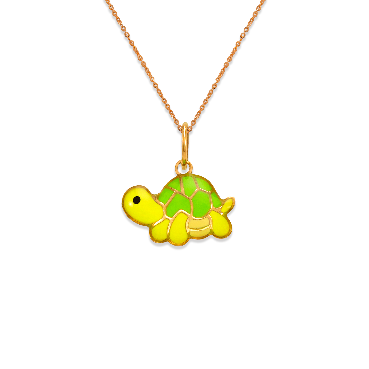 Turtle Enamel Pendant