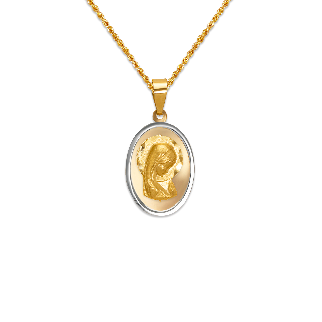 High Polished Virgin Mary Pendant