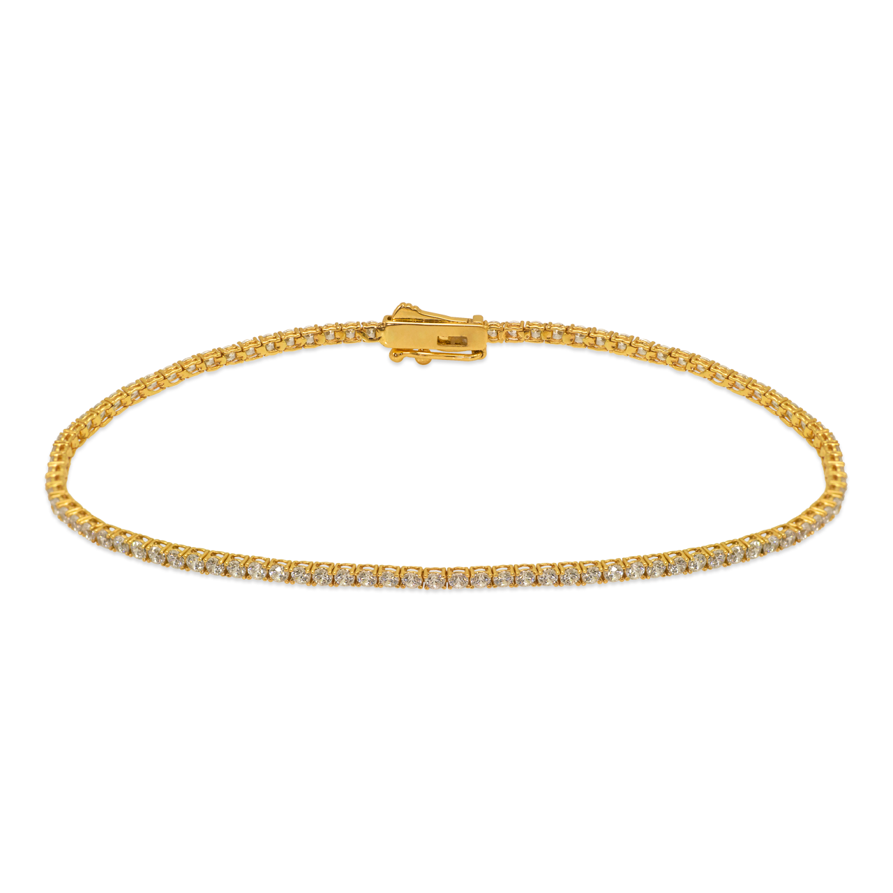 Round Pave Tennis CZ Bracelet