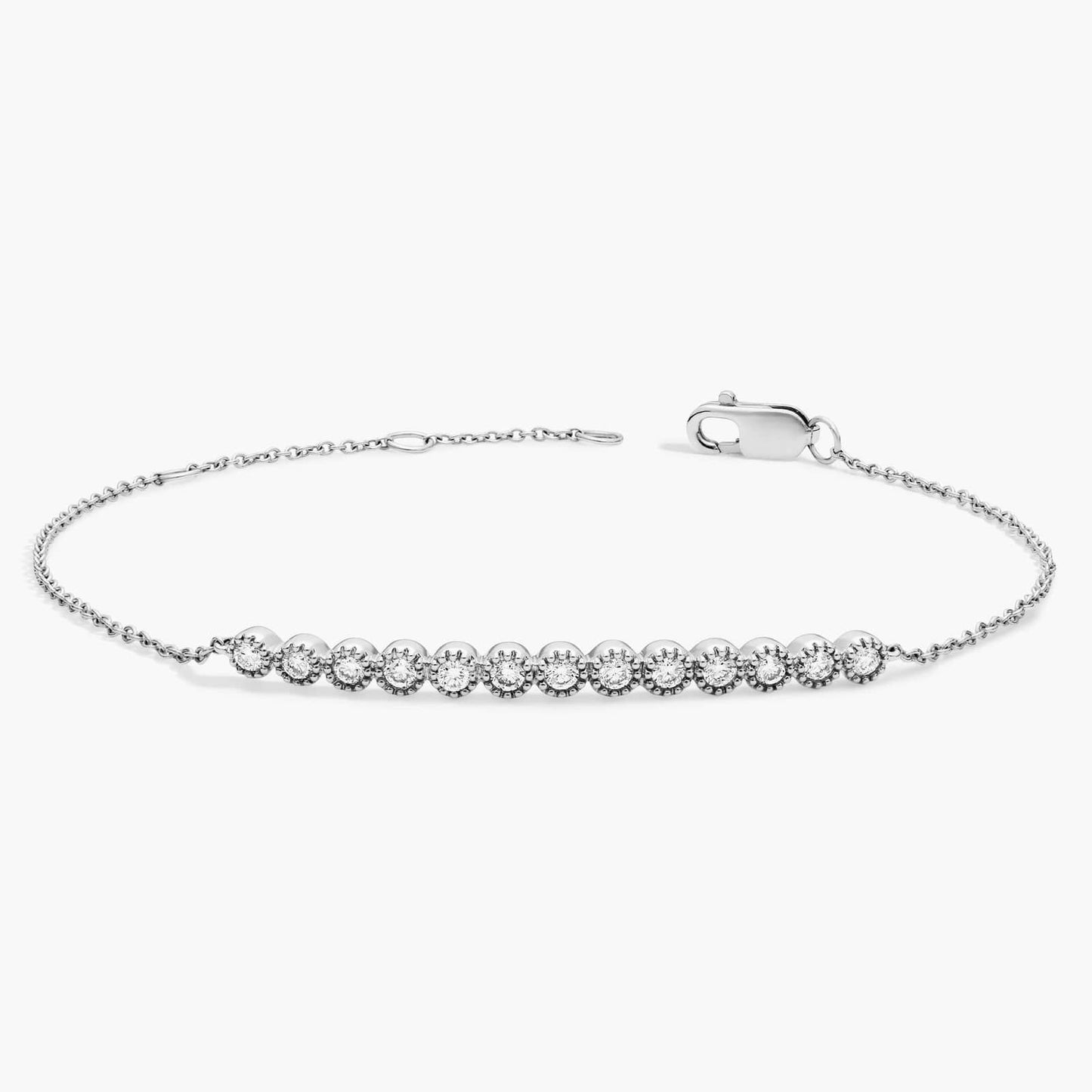 Diamond Milgrain Bar Bracelet