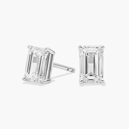 Emerald Cut Diamond Stud Earring CHECK