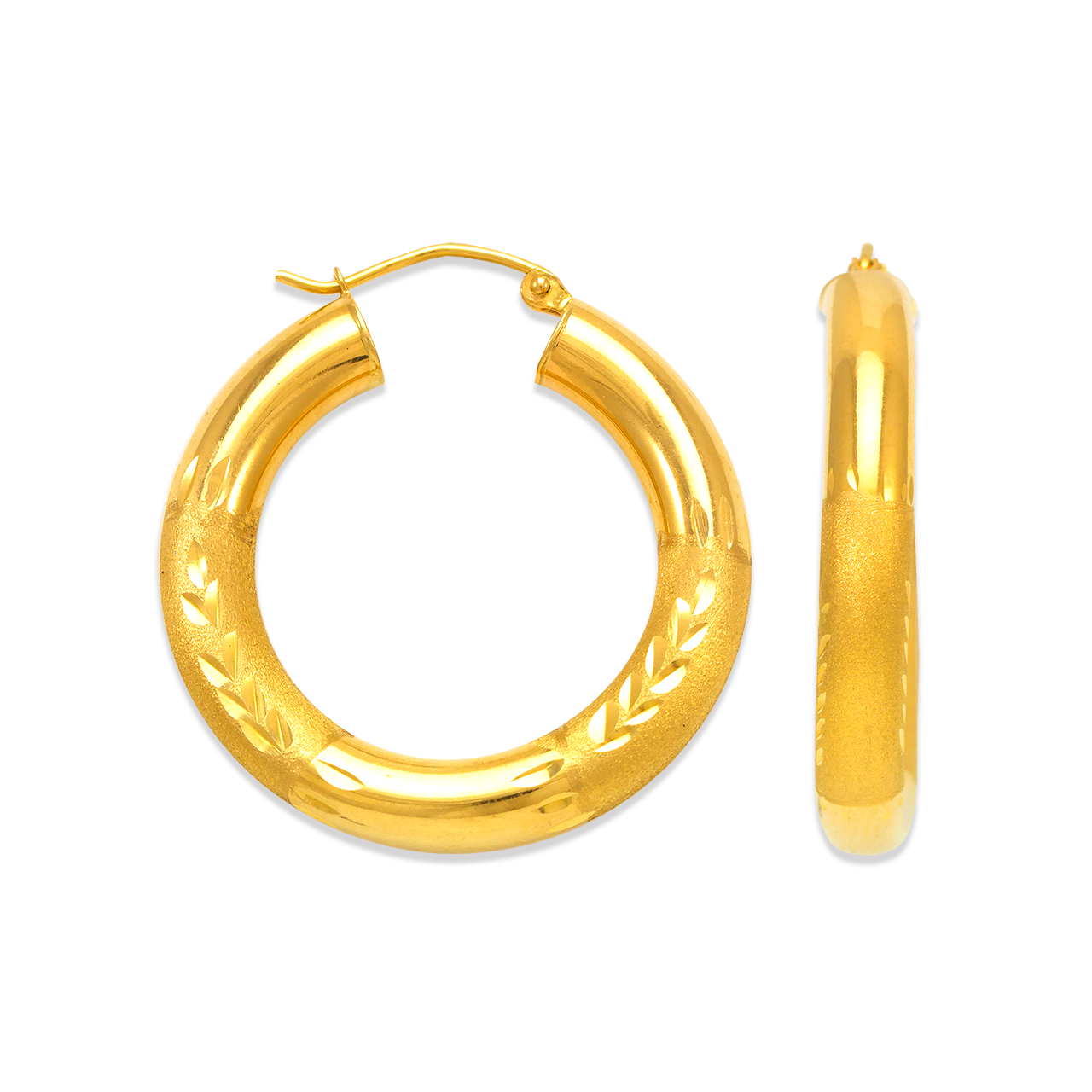 Round Tube Hoop Earrings