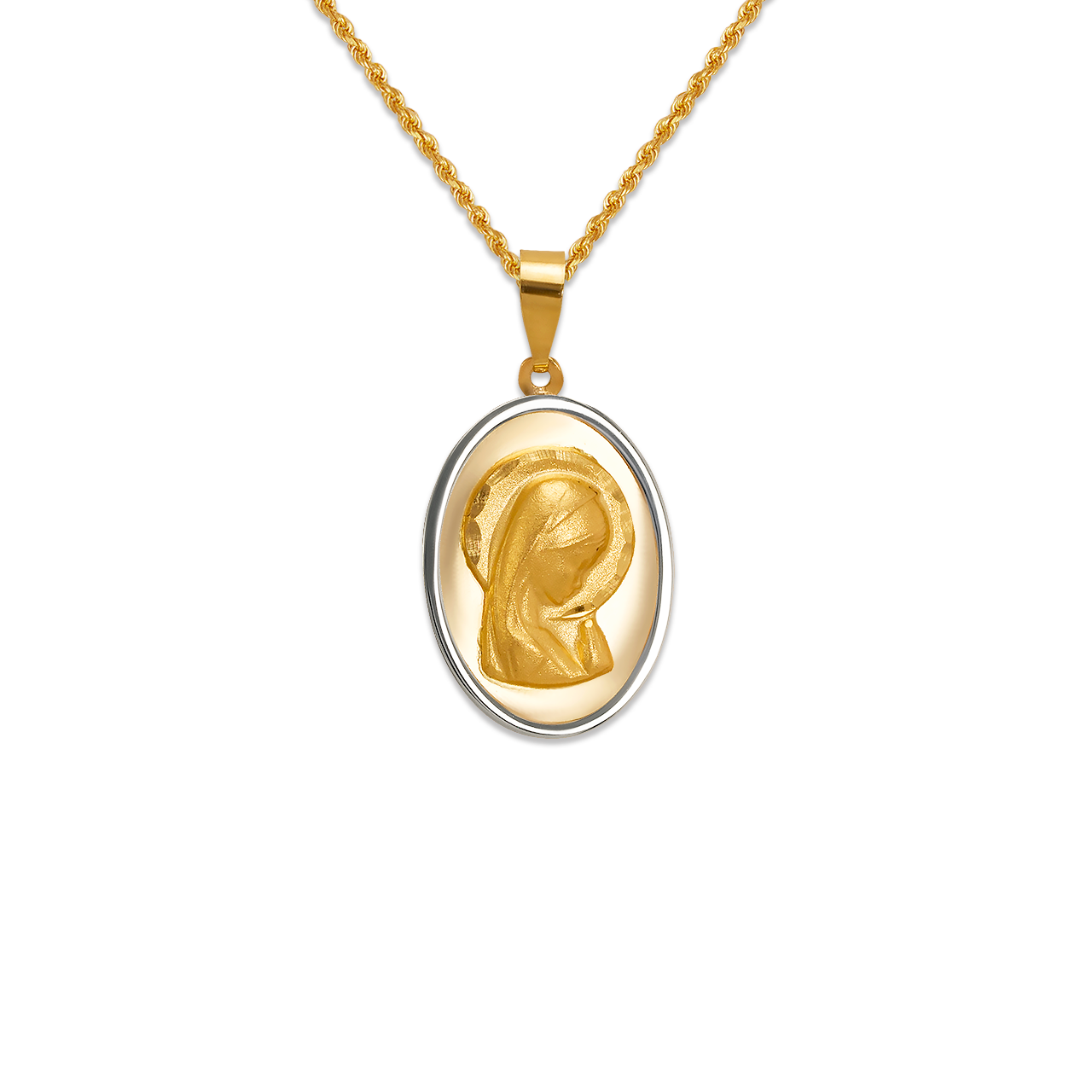 High Polished Virgin Mary Pendant