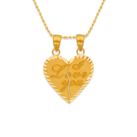 Two-Piece I Love You Heart Pendant