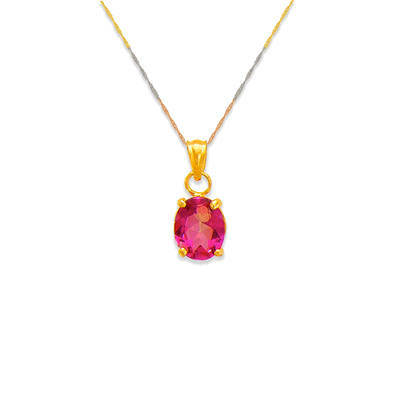 Pink Topaz CZ Pendant