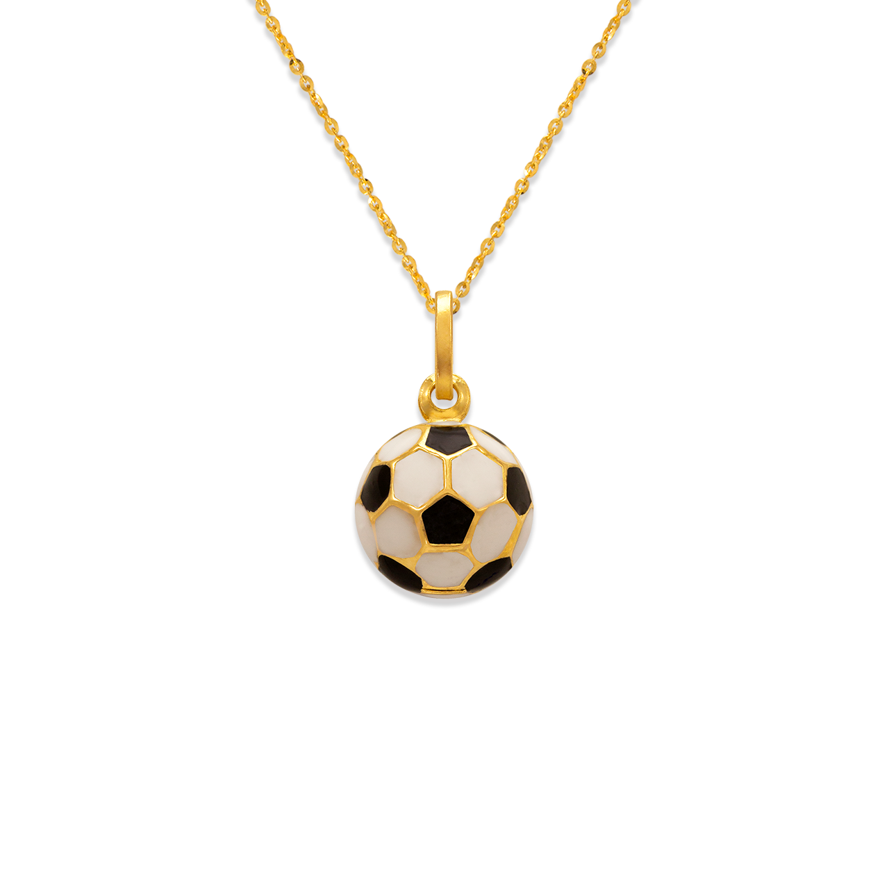 Soccer Ball Enamel Charm Pendant