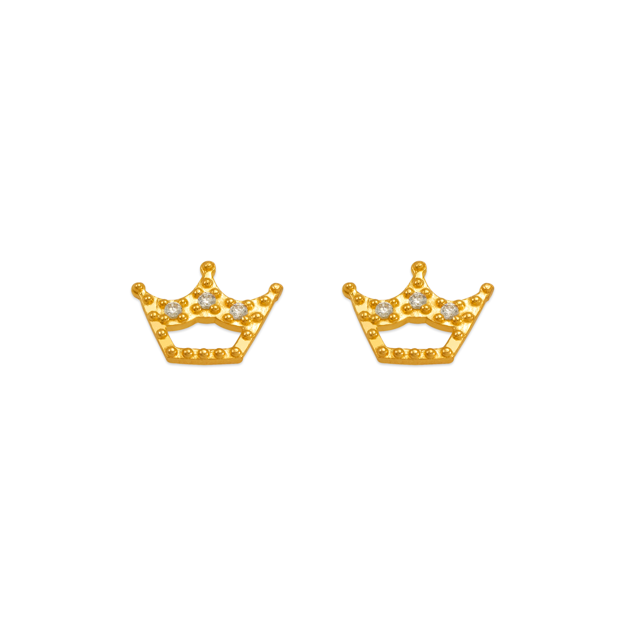 Tiara CZ Stud Earrings