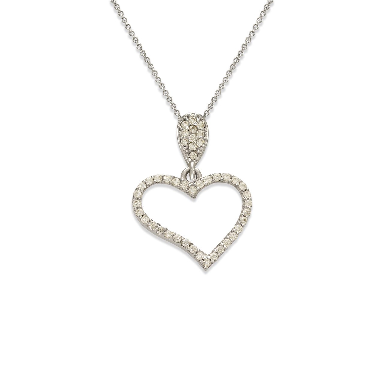 Fancy Heart CZ Pendant