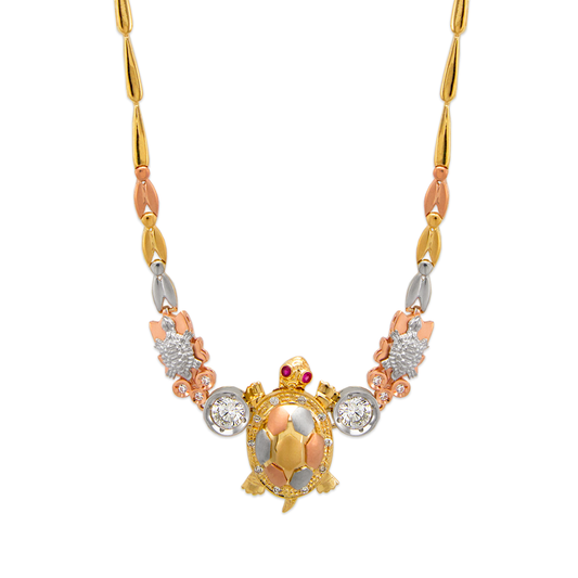 Fancy Turtle CZ Necklace