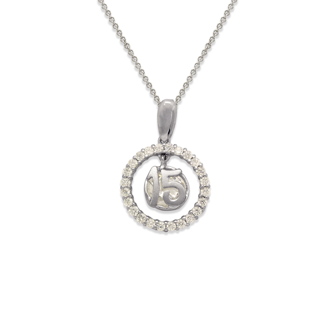 Fancy 15 Anos CZ Pendant