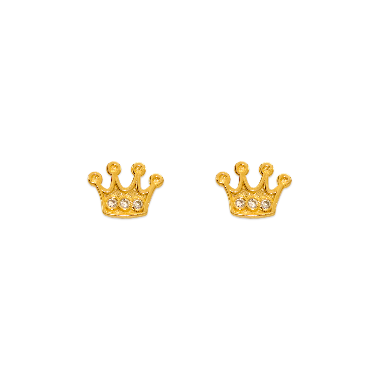 Tiara CZ Stud Earrings