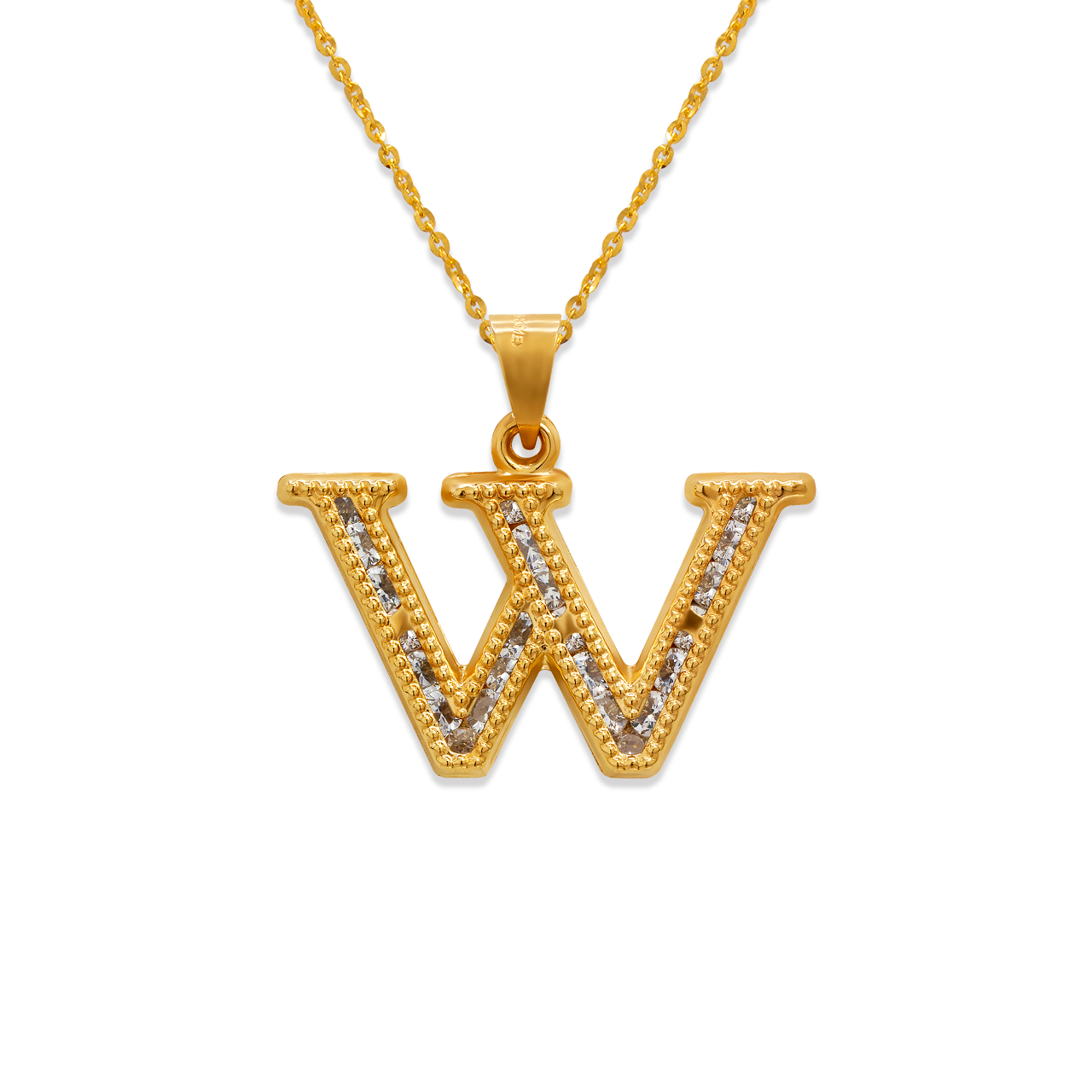 Initial W Pendant