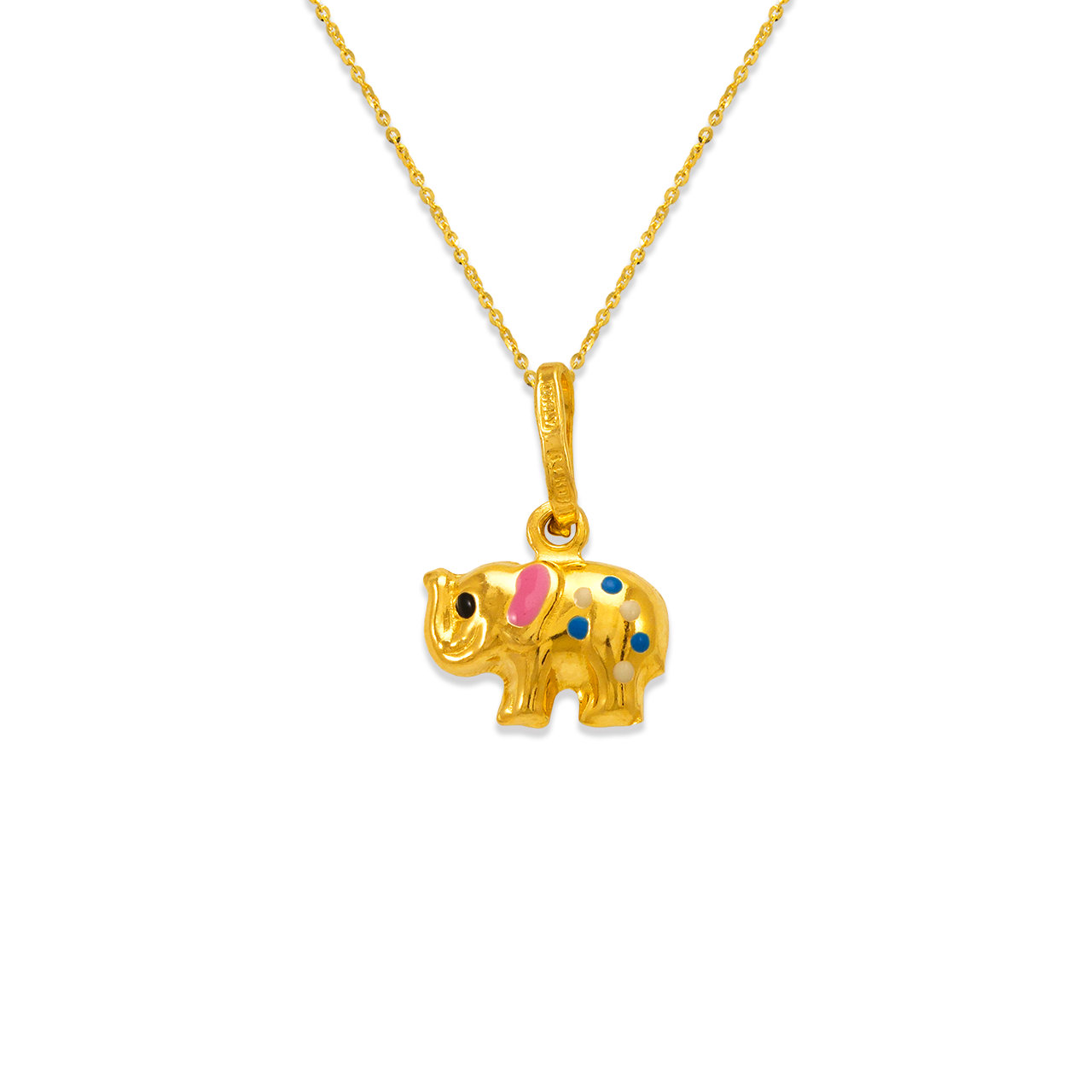 Elephant Enamel Charm Pendant