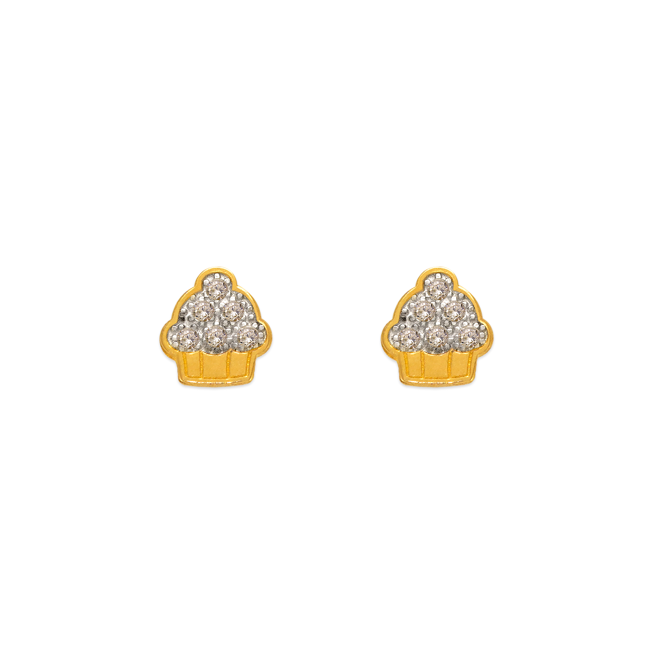 Cupcake Pave CZ Stud Earrings