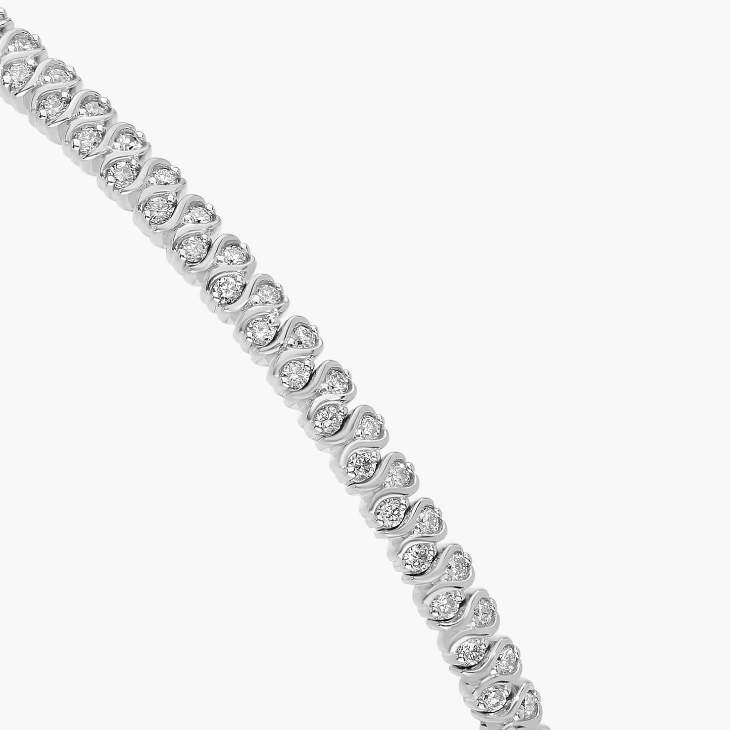 Honeycombed Diamond Flex Bangle Bracelet