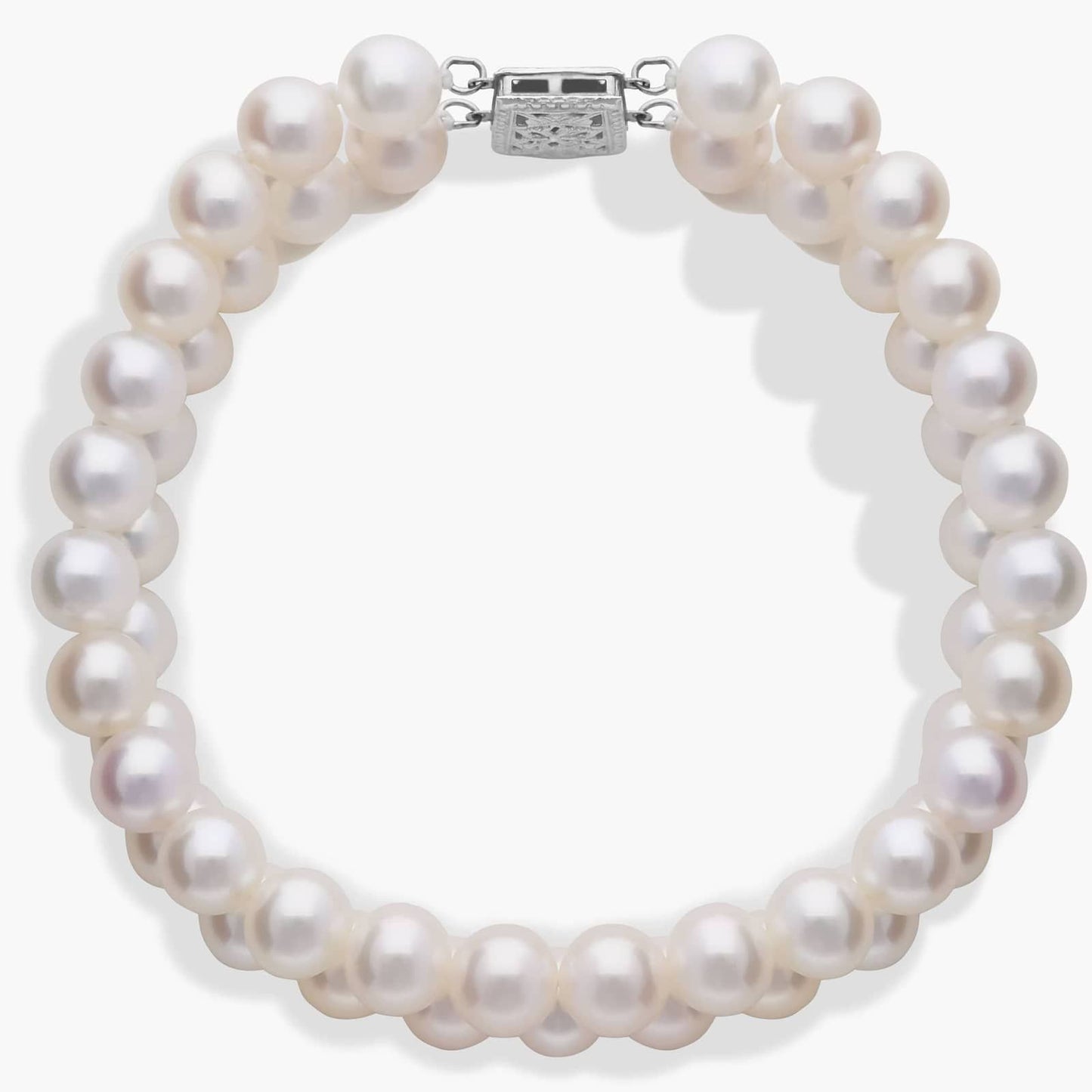 Double-Strand Freshwater Cultured Pearl Bracelet