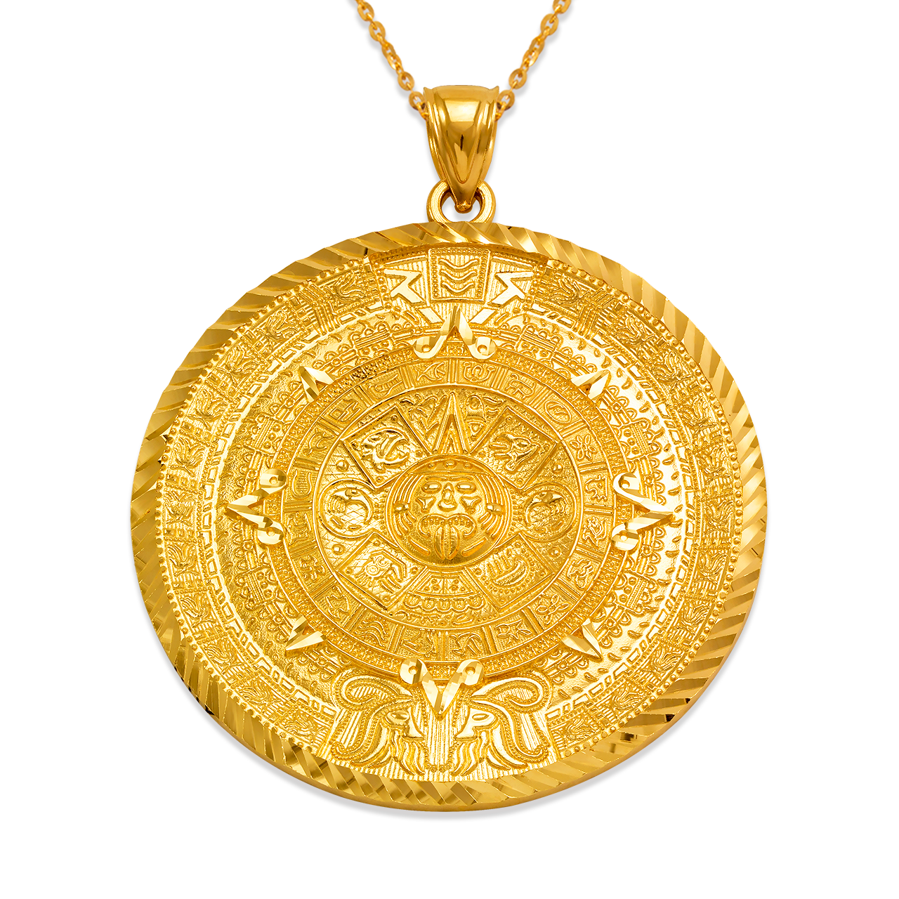 D/C Aztec Calendar Pendant