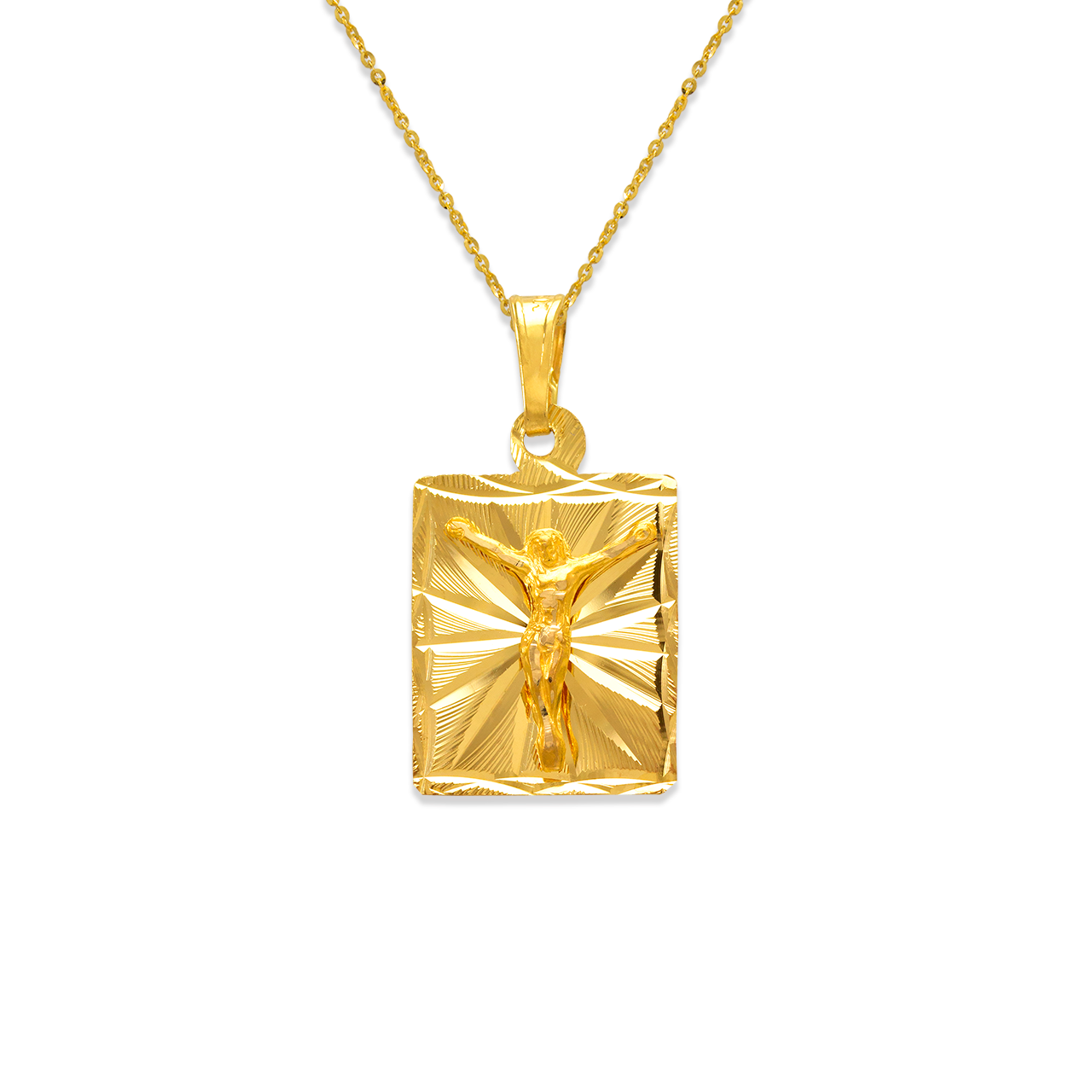 Square Christ Scapular Pendant