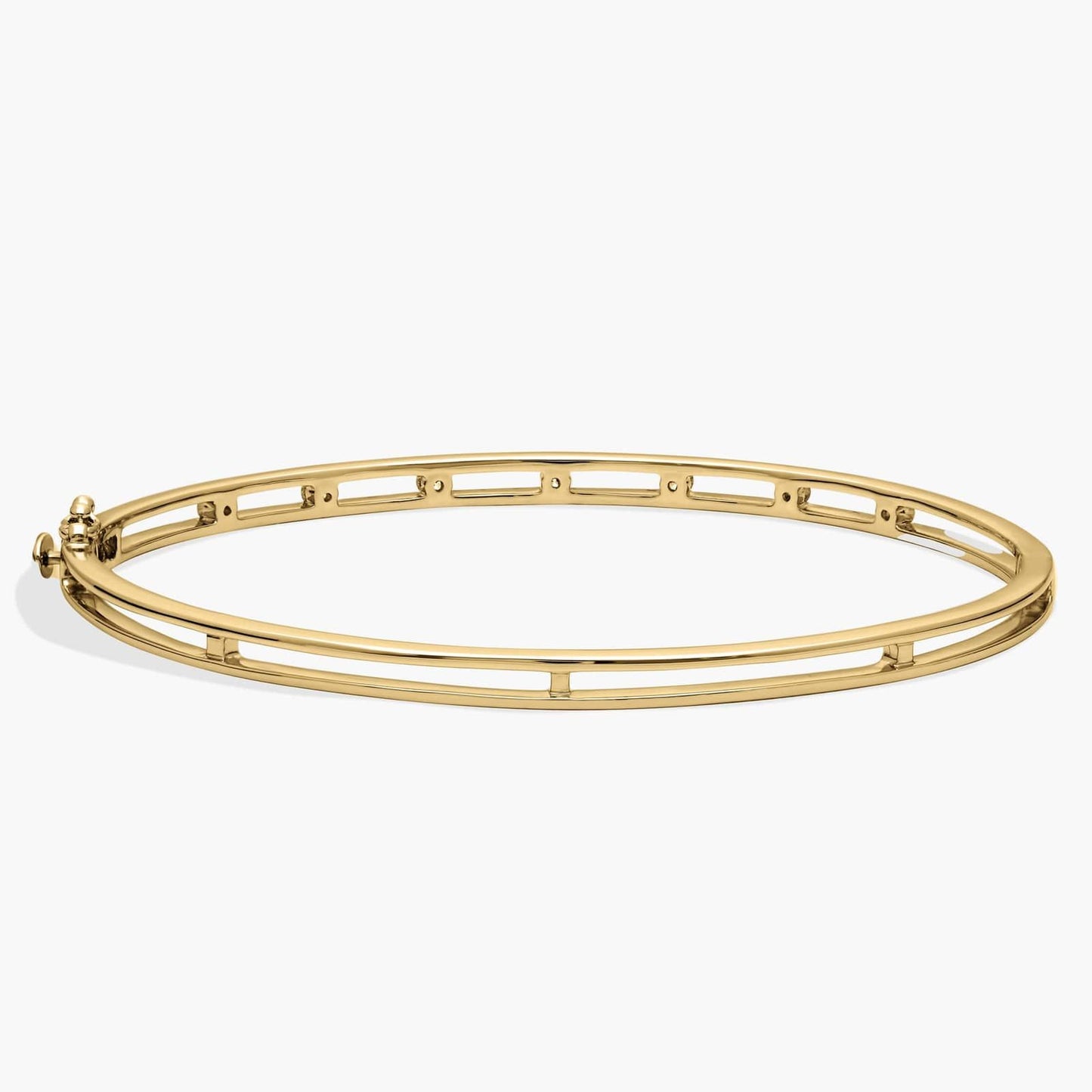 Diamond Station Bangle Bracelet