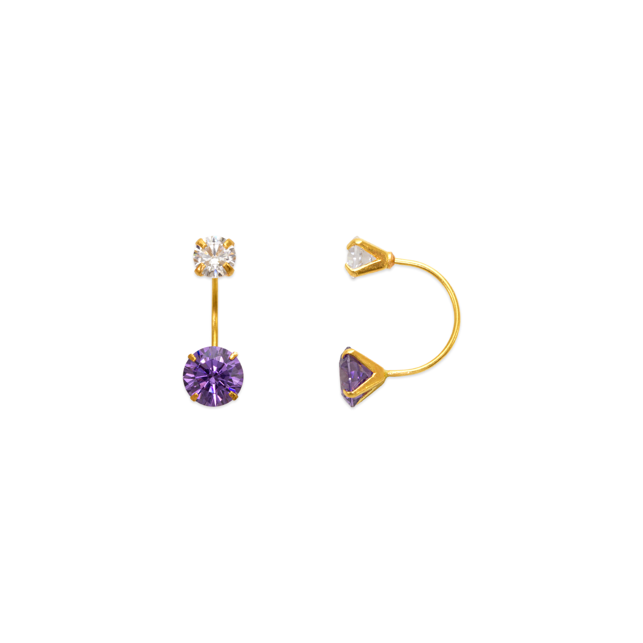 Telephone CZ Stud Earrings