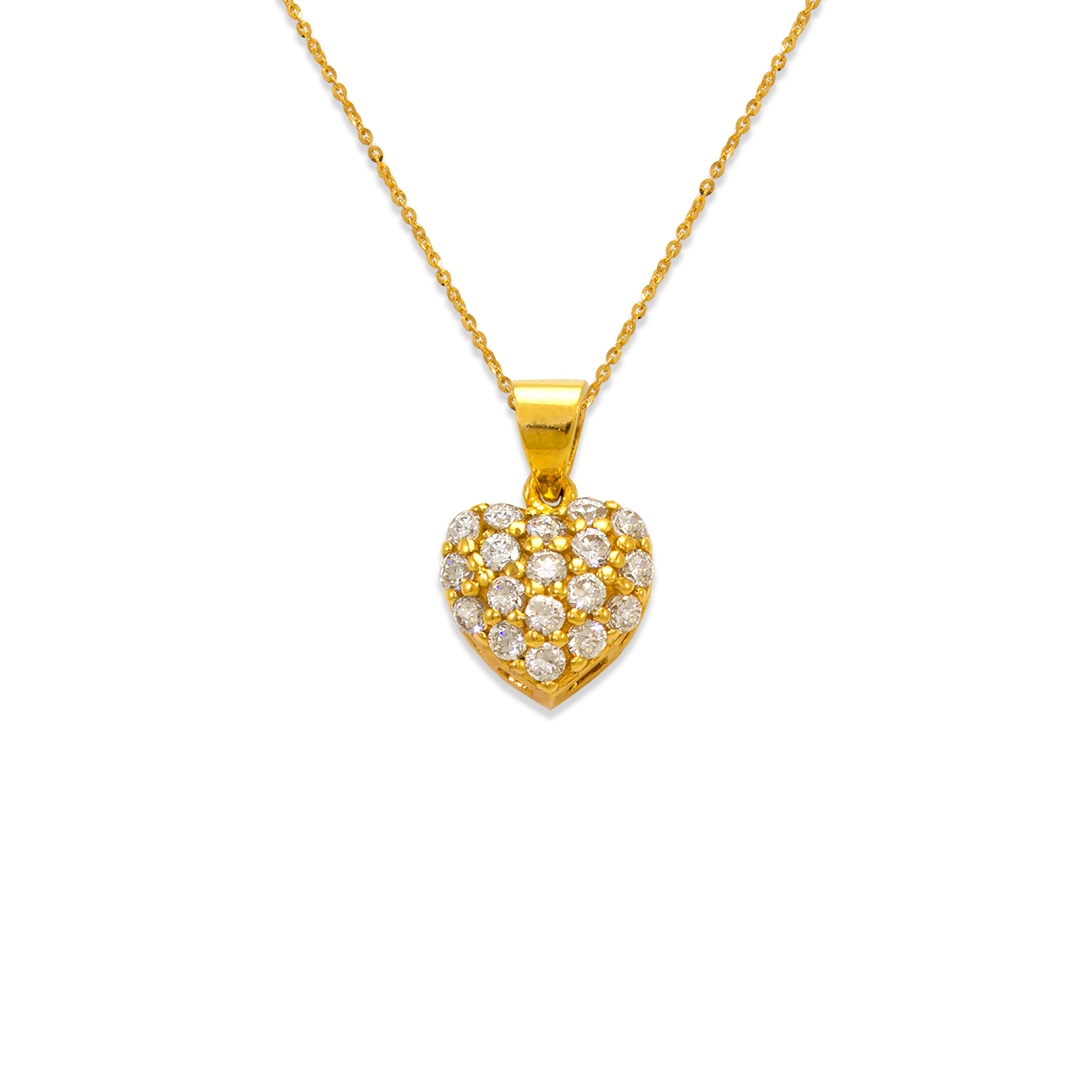 Fancy Heart CZ Pendant