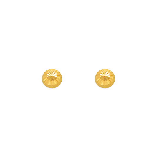 Diamond Cut Stud Earrings