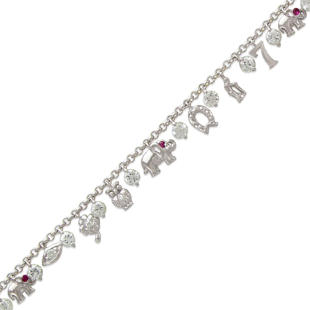 Fancy Charm CZ Bracelet