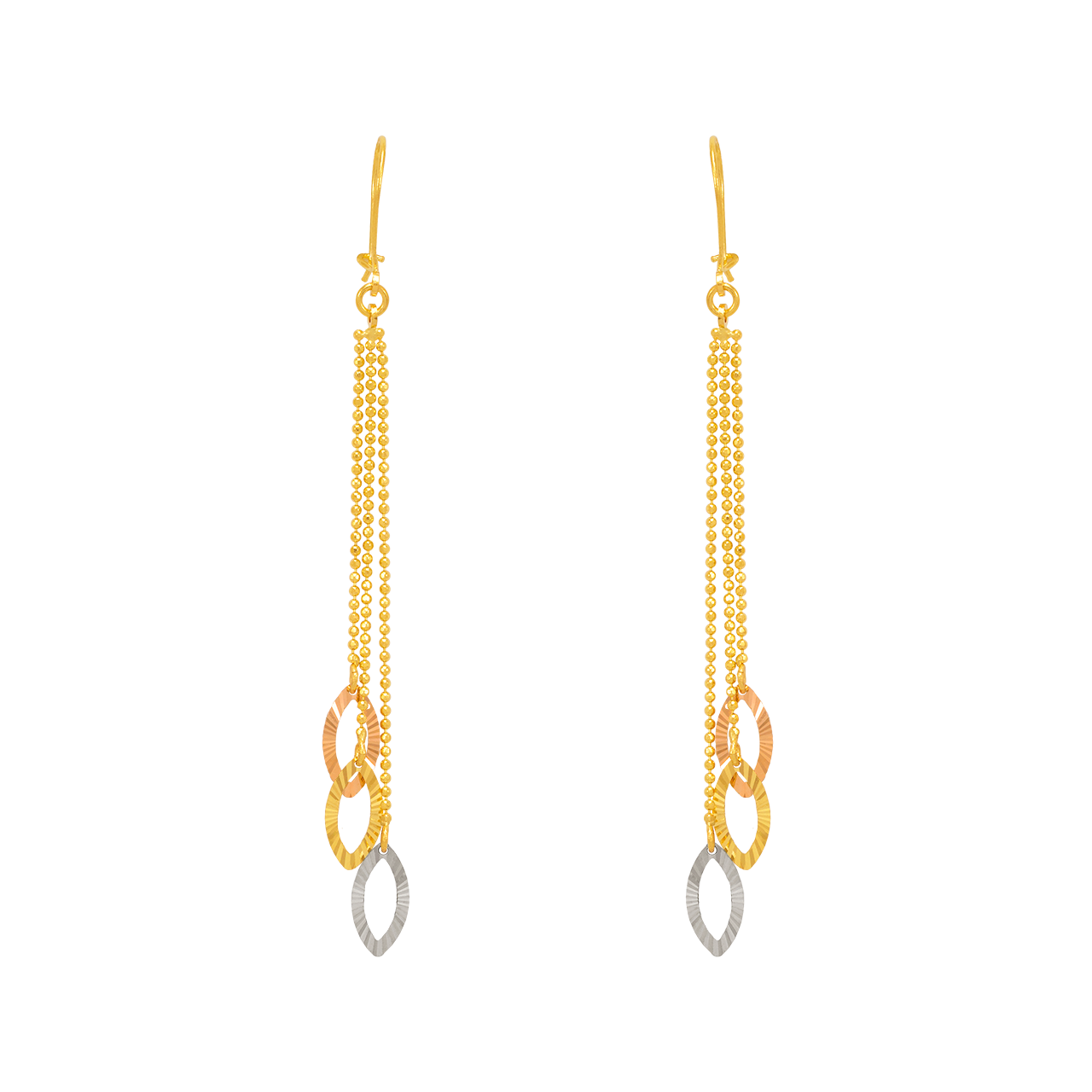 Dangling Three Marquise Earrings