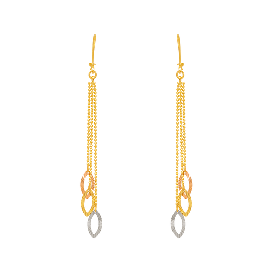 Dangling Three Marquise Earrings