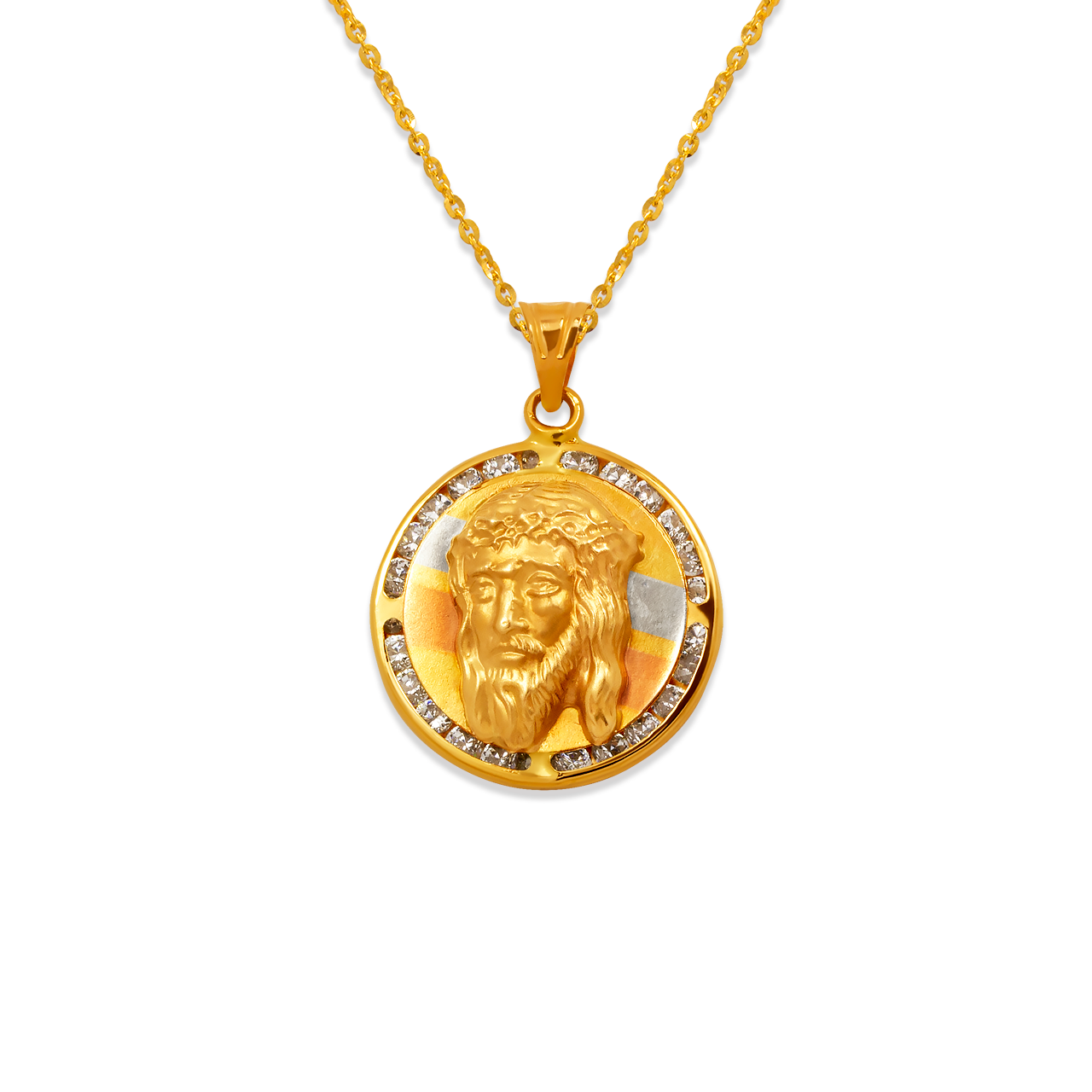 Jesus Head CZ Pendant