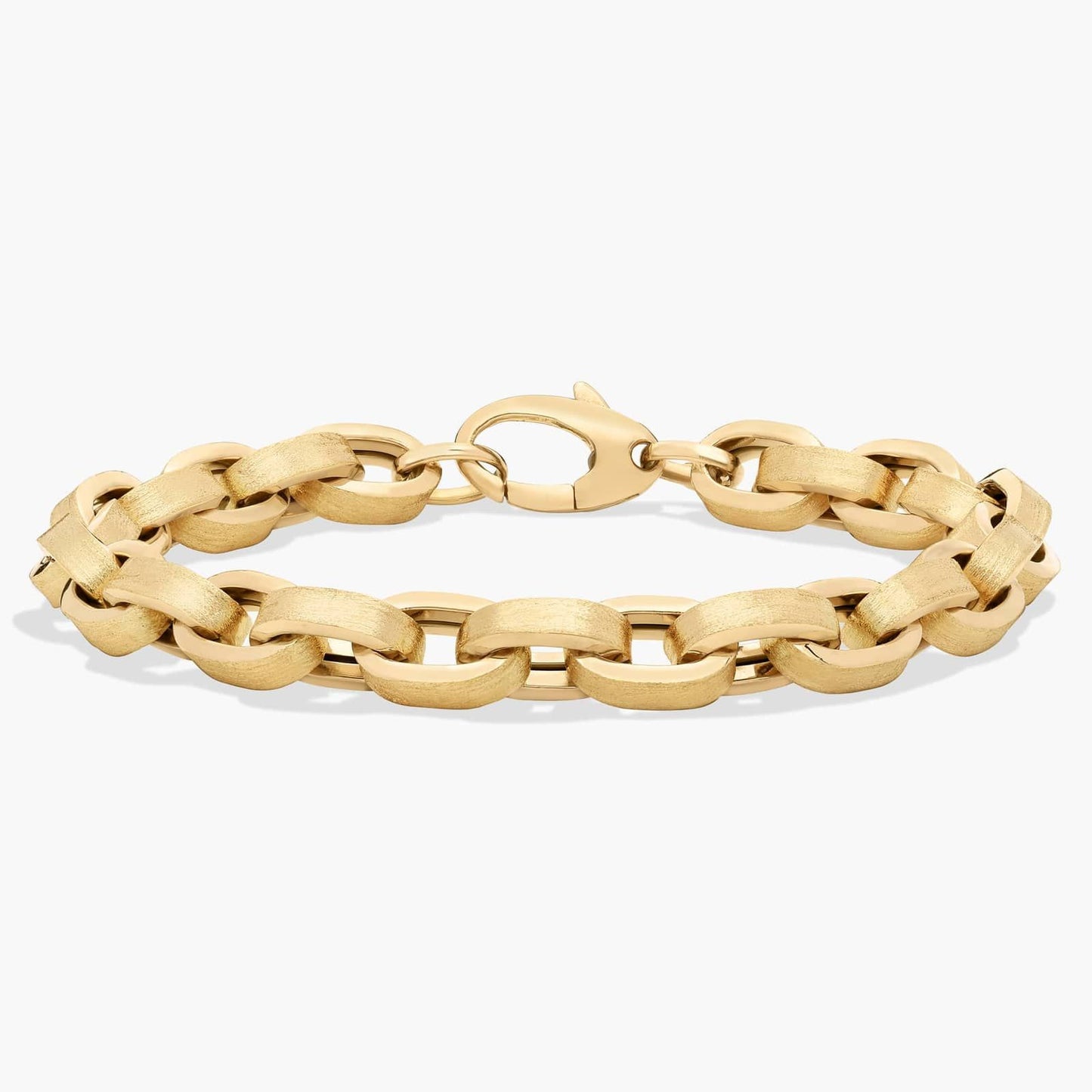 Textured Oval Link Bracelet