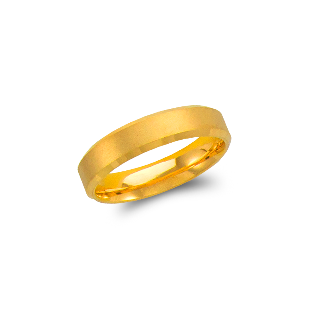 Beveled Wedding Band