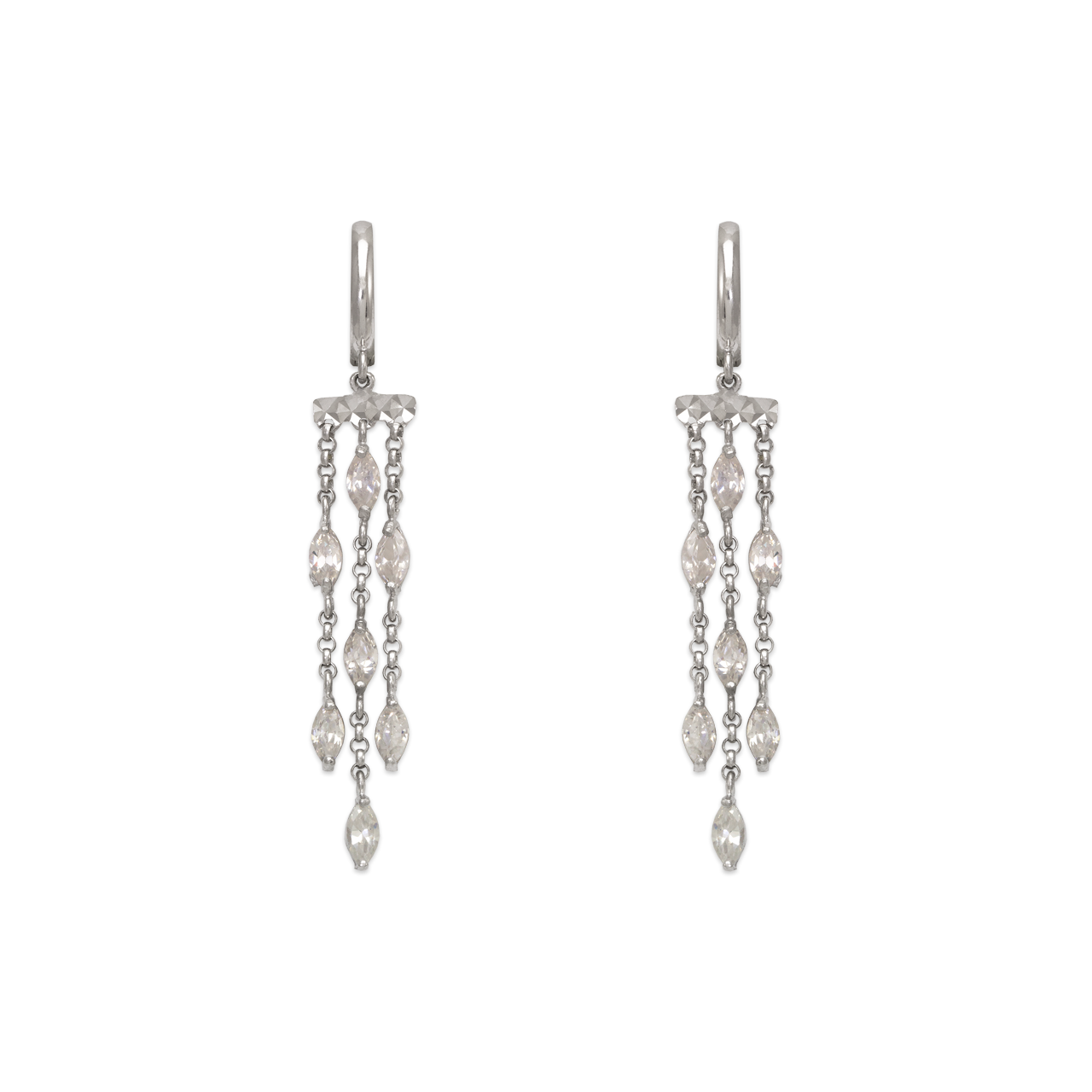 Fancy Chandelier Dangling CZ Earrings