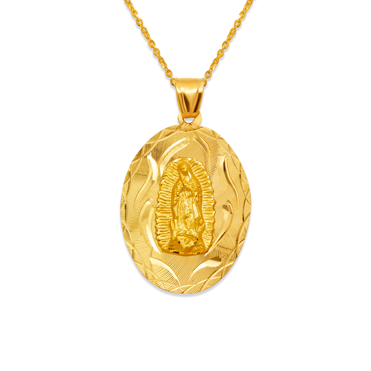 Oval Guadalupe Scapular Pendant