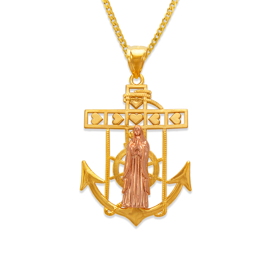 Virgin Mary Anchor Pendant