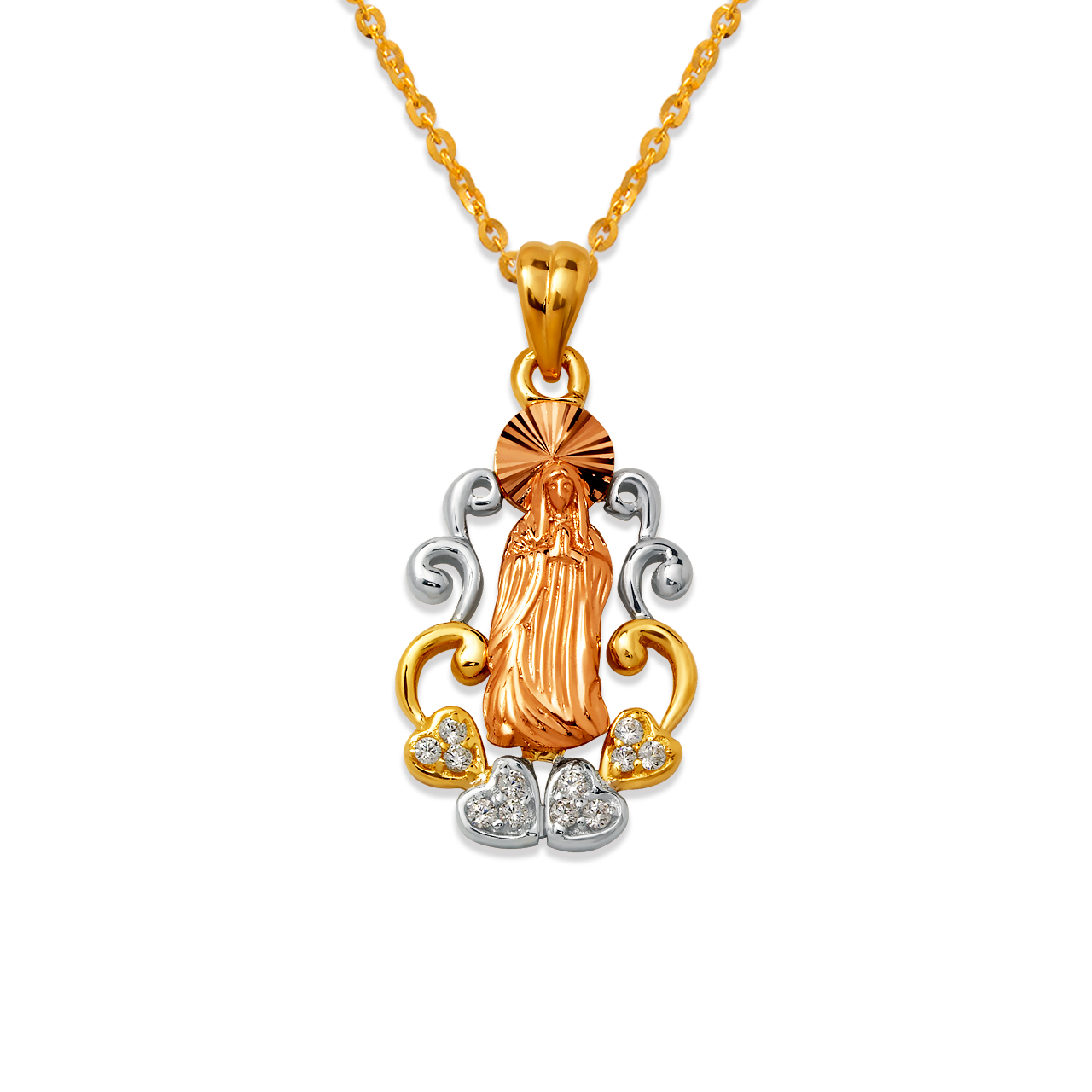 Fancy Guadalupe CZ Pendant