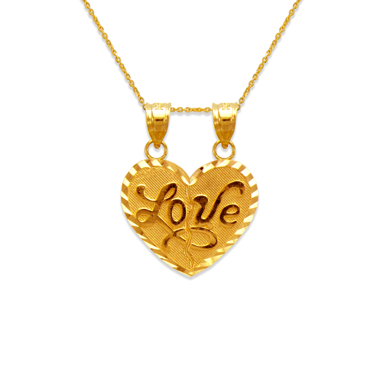 Two-Piece Love Heart Pendant