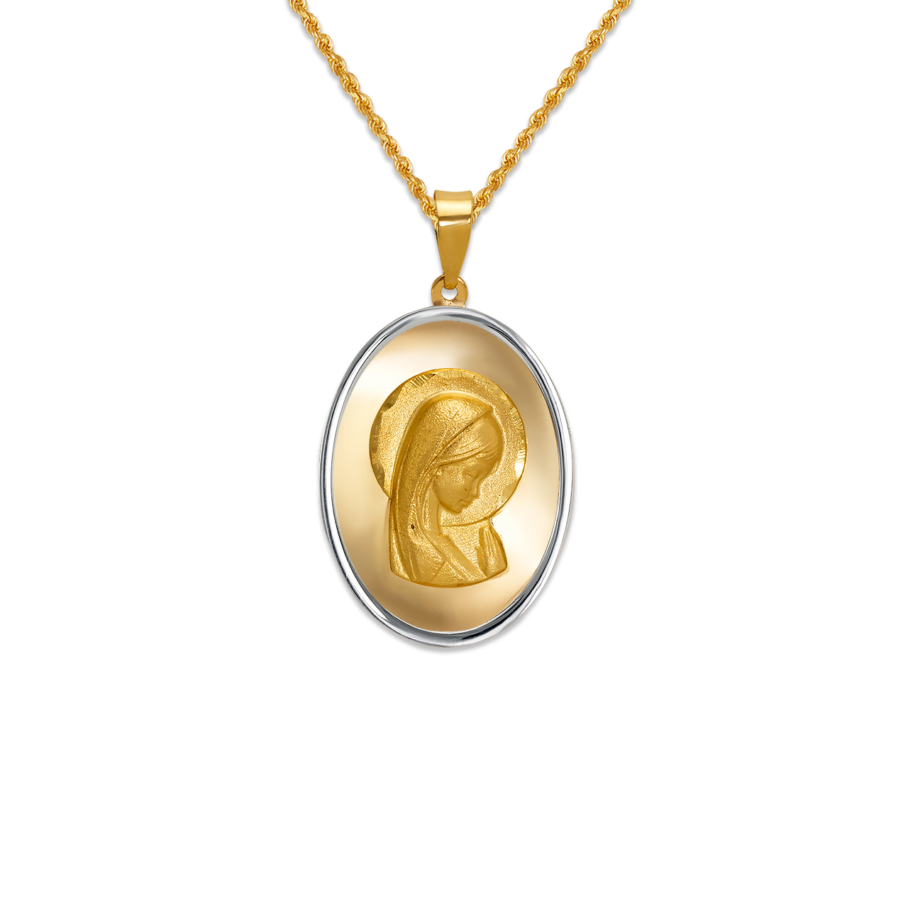 High Polished Virgin Mary Pendant