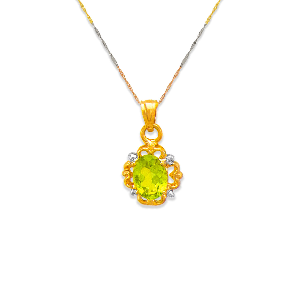 Citrine Topaz CZ Pendant