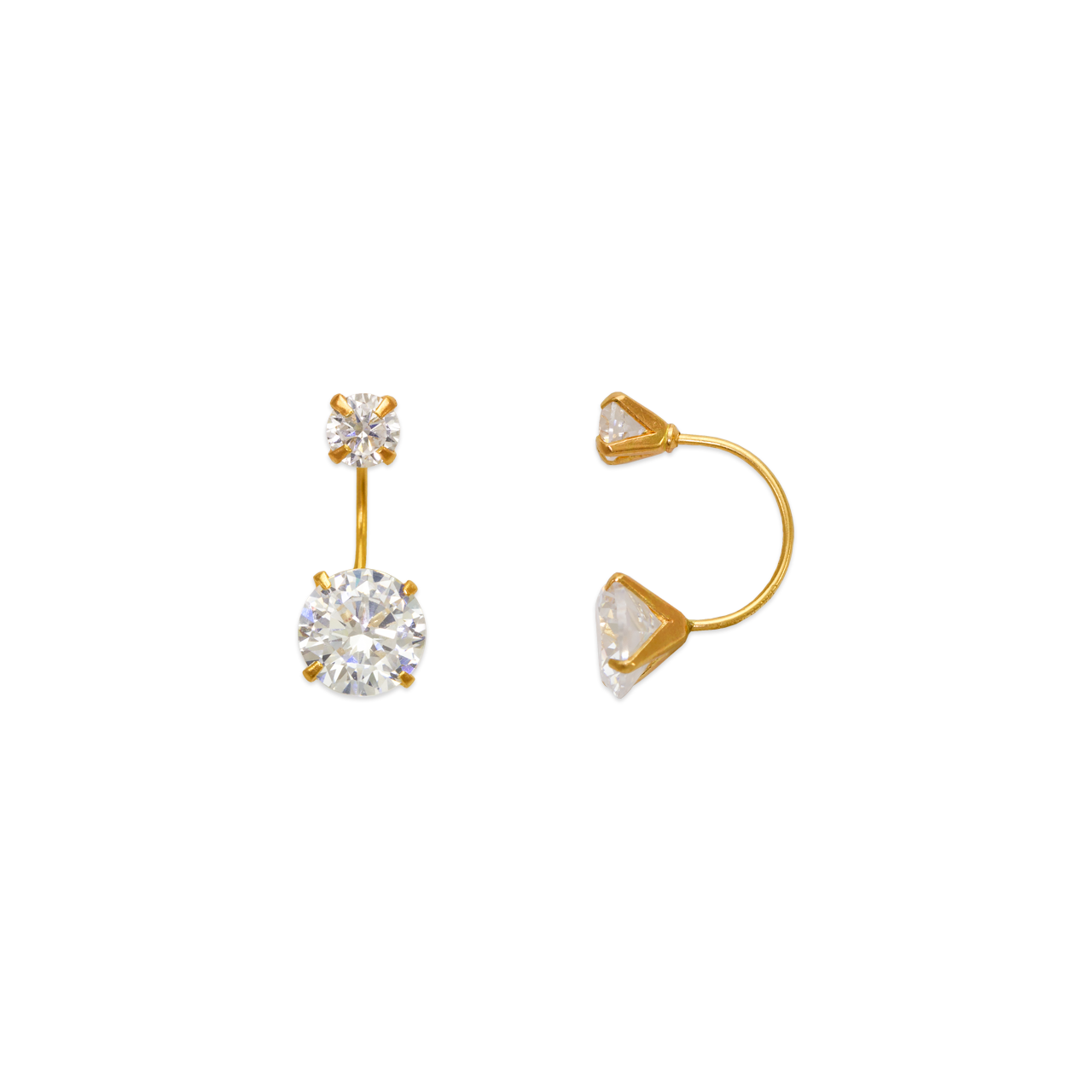 Telephone CZ Stud Earrings