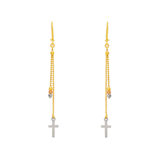 Dangling Cross Earrings