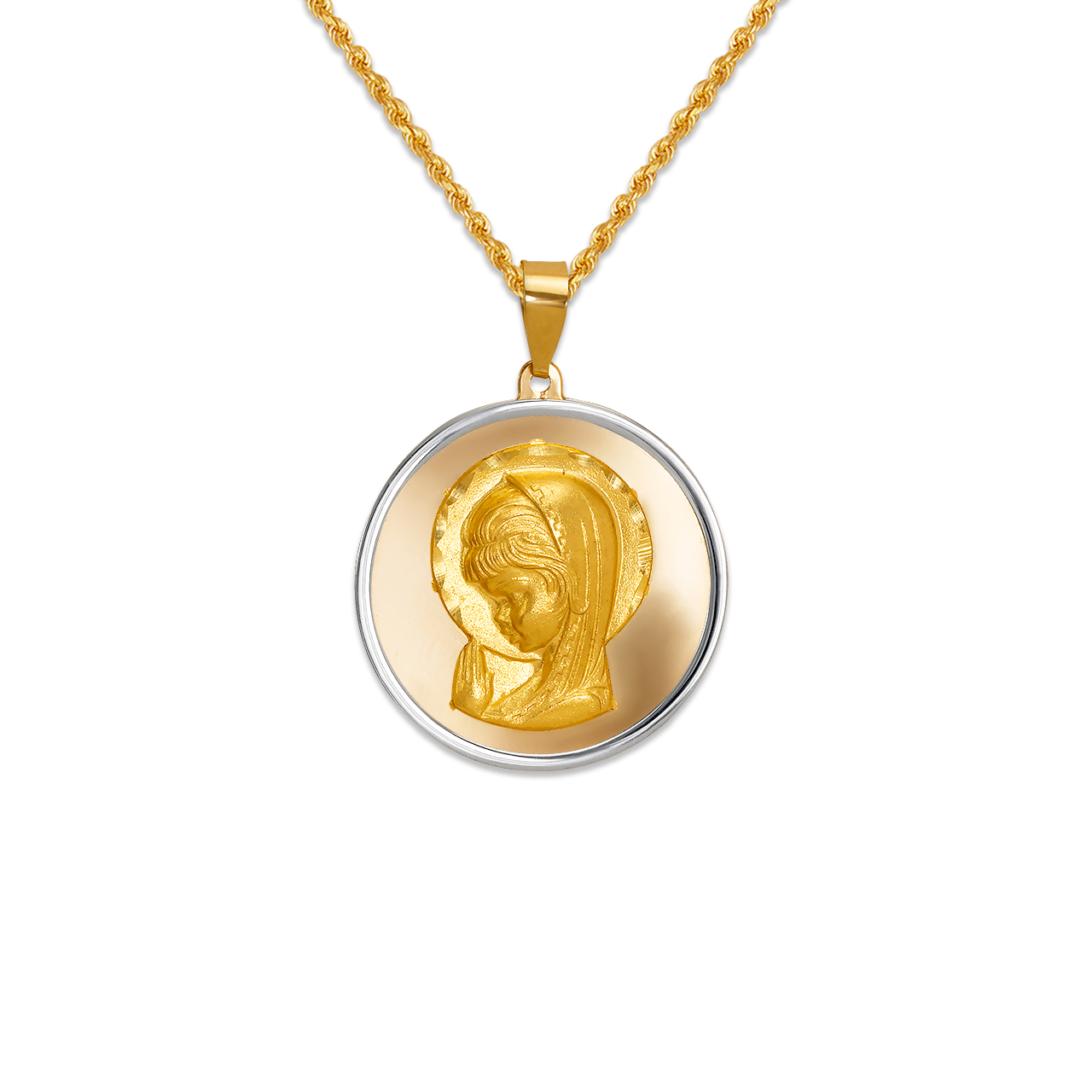 High Polished Virgin Mary Pendant