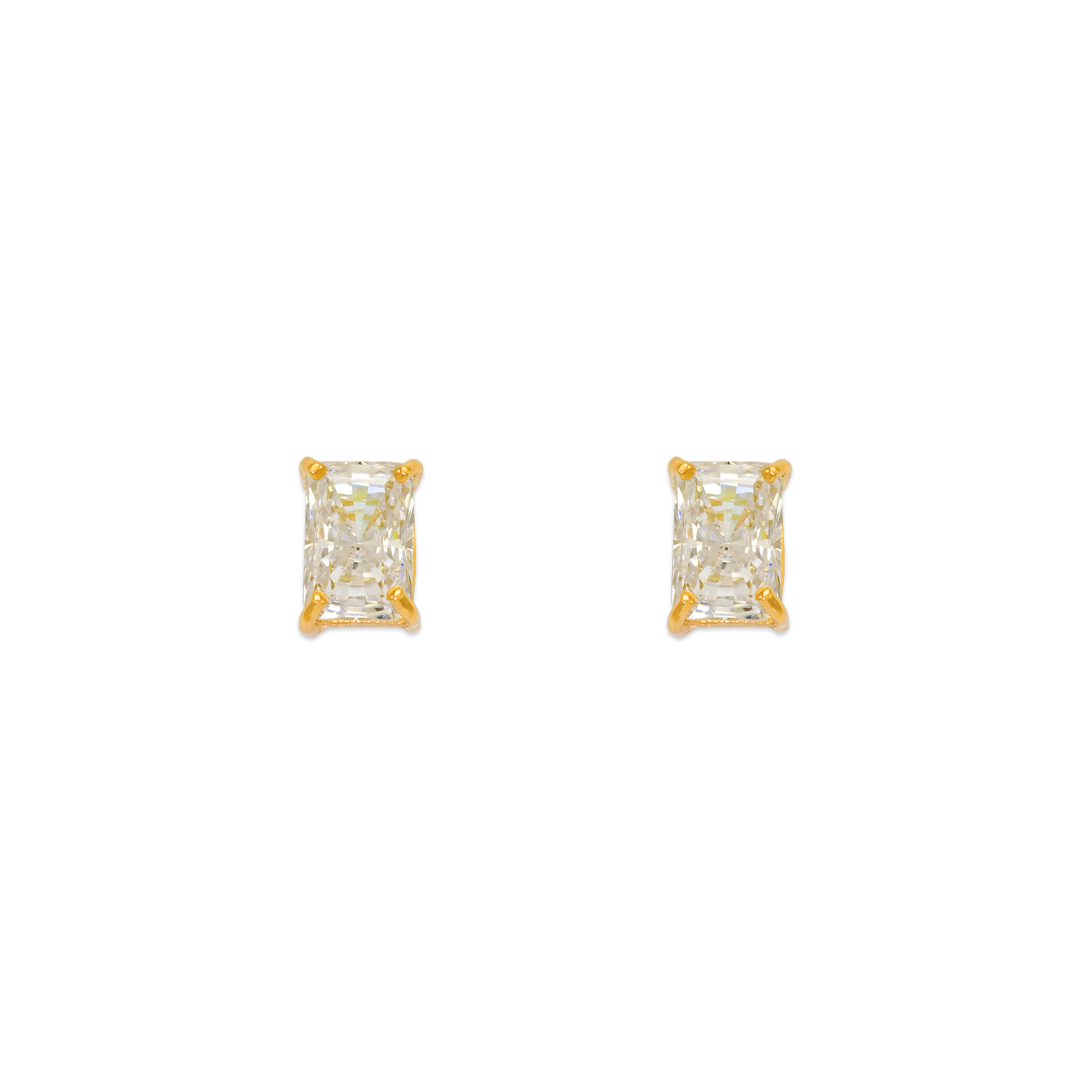 Cushion Cut CZ Stud Earrings