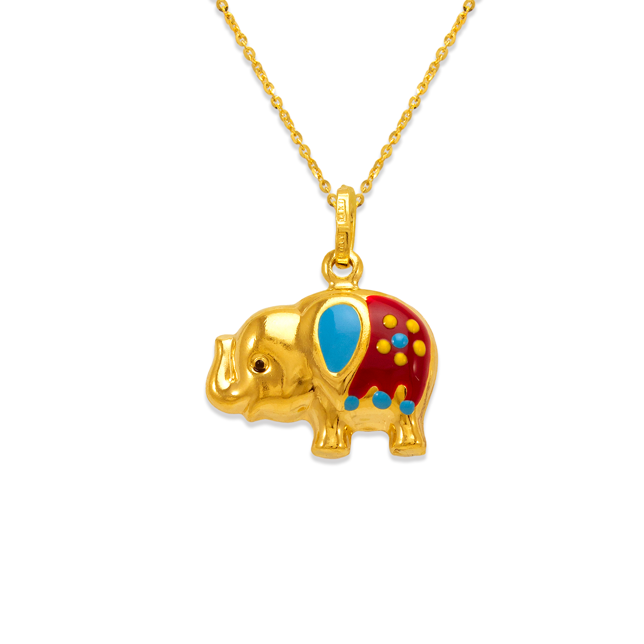 Elephant Enamel Charm Pendant