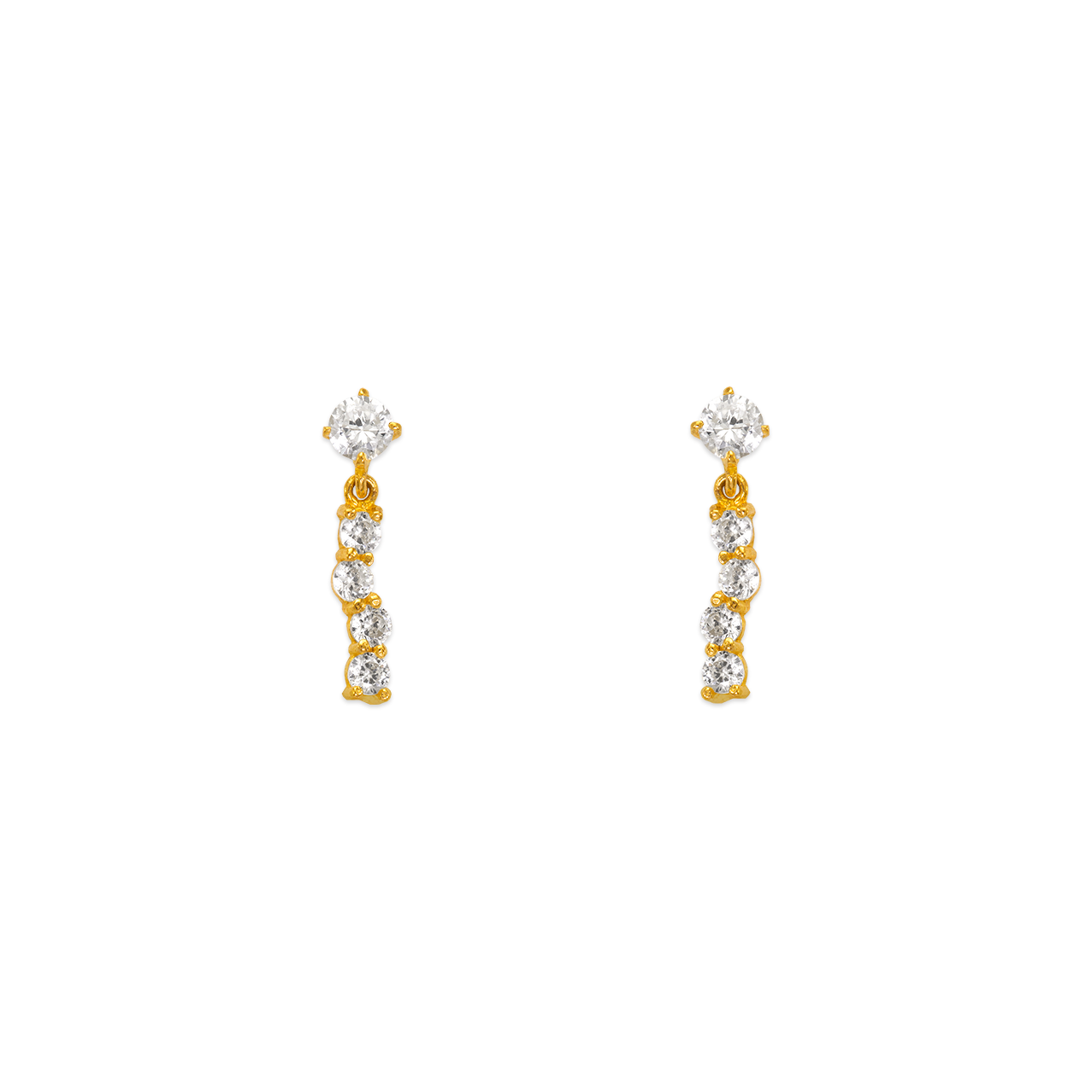 Dangling CZ Stud Earrings